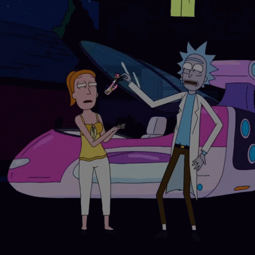 Rick And Morty Pink Spaceship GIF - Rick And Morty Pink Spaceship Fing Sling GIFs