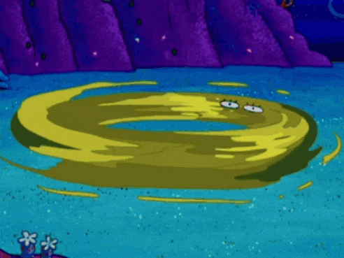 a cartoon of a spongebob squarepants character in the water