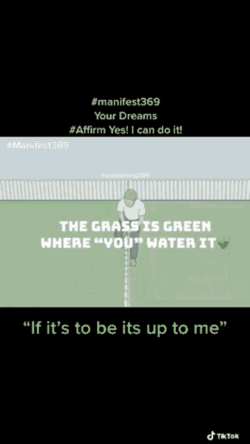 the grass is green where you water it if it 's to be up to me