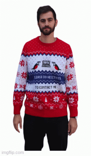 Cat Christmas Sweater Couples Ugly Christmas Sweaters GIF - Cat Christmas Sweater Couples Ugly Christmas Sweaters GIFs