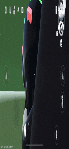 a screenshot of a video game with a green background