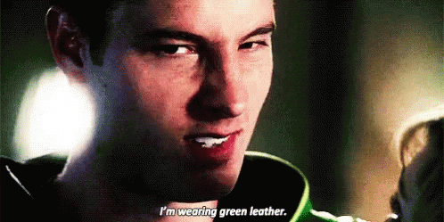 Hartley Im Wearing Green Leather GIF - Hartley Im Wearing Green Leather Smallville GIFs