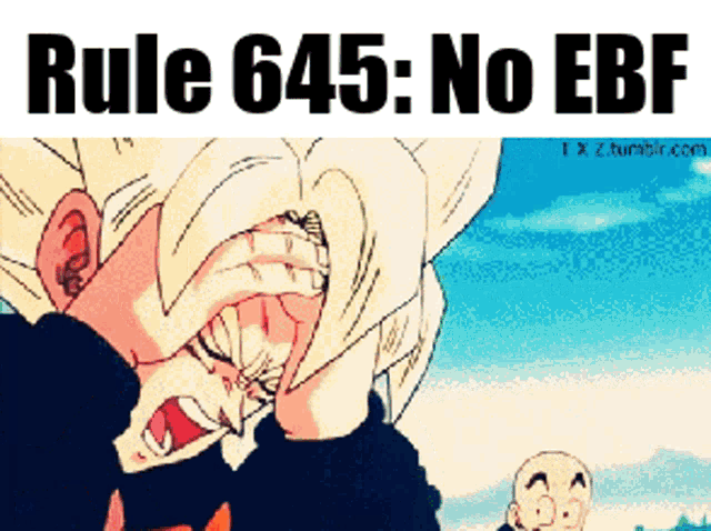 rule 645 : no ebf is written above a picture of a man