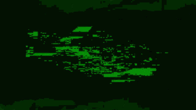 a green skull is displayed on a green background