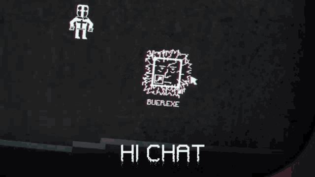 the word hi chat is written on a gray background
