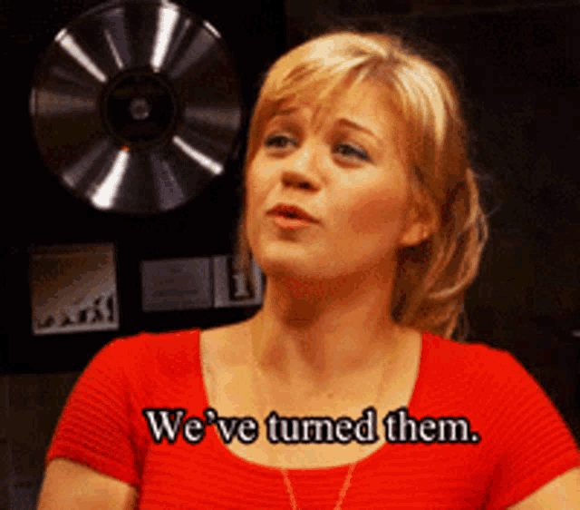 a woman says we 've turned them in front of a cd