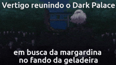 a picture of a person with the words vertigo reunindo o dark palace