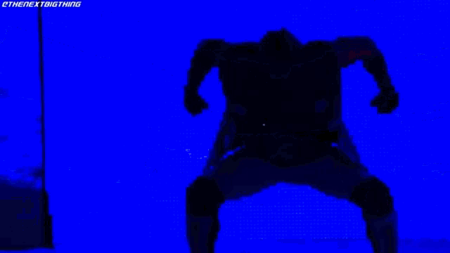 a blue stage with the words i am phenomenal on it