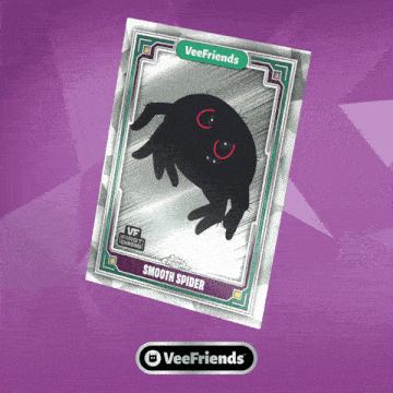a card with a spider on it that says smooth spider