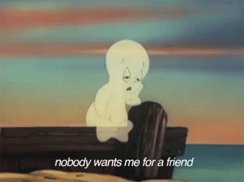 No Friends For Casper GIF - Nofriends Casper Lonely GIFs