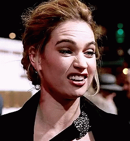 Lily James Yes Im Fine GIF - Lily James Yes Im Fine Im Not Crying GIFs