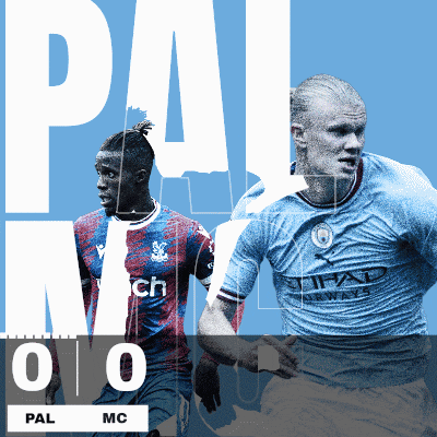 two soccer players on a blue background with the letters pal and mc below them