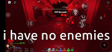 a screen shot of a video game with the words i have no enemies