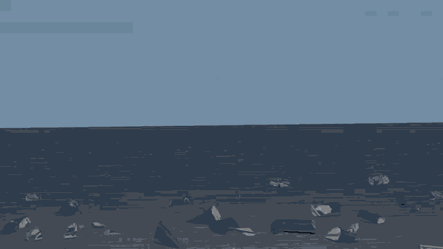 a bunch of pieces of paper are flying in the air with a blue sky in the background