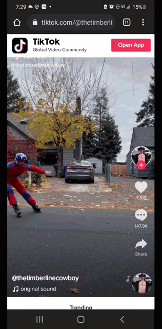 a screenshot of a tiktok app on a cell phone