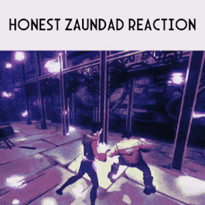 a video game called honest zaundad reaction with two people fighting