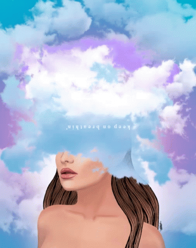 Head In The Clouds Keep Breathin GIF - Head In The Clouds Keep Breathin Ariana Grande GIFs