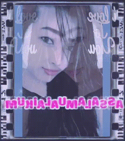 a woman 's face is on a film strip with the words " muhajaumajaep " written on it