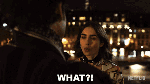 a netflix ad shows a woman talking to a man and says oh my god