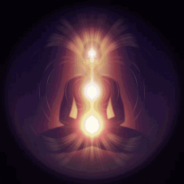 an illustration of a person in a lotus position