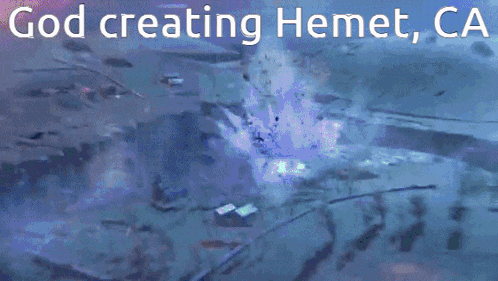 a picture of a building with the words god creating hemet ca written on it