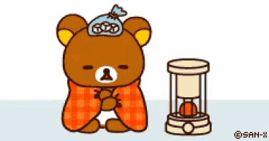 a cartoon of a teddy bear with a bandage on his head next to a lantern