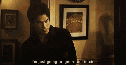 a man says i 'm just going to ignore the bitch in a dark room