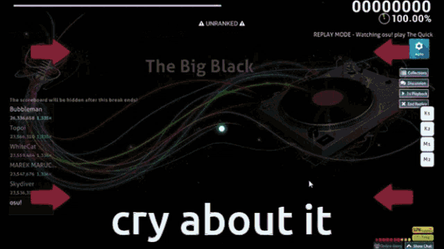 a screenshot of a video game with the words cry about it at the bottom