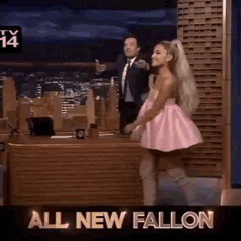Ariana Grande Jimmy Fallon GIF - Ariana Grande Jimmy Fallon Dance GIFs
