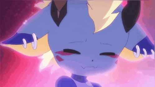 a close up of a cartoon character with a sad look on its face