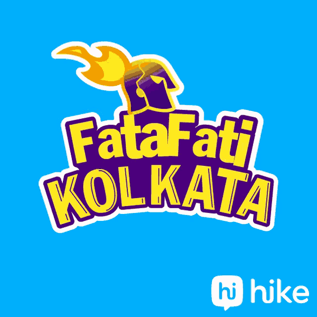 a blue background with a logo that says fatafat kolkata