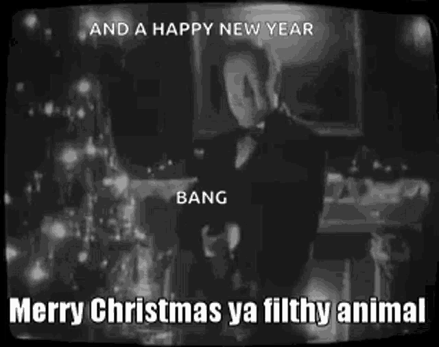 Angels With Even Filthier Souls Merry Christmas Ya Filthy Animal GIF - Angels With Even Filthier Souls Merry Christmas Ya Filthy Animal Tommy Gun GIFs