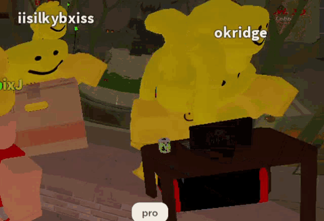 a screenshot of a video game with iisillybxiss okridge and ixj
