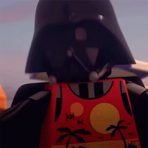 Feeling Down Darth Vader GIF - Feeling Down Darth Vader Lego Star Wars Summer Vacation GIFs