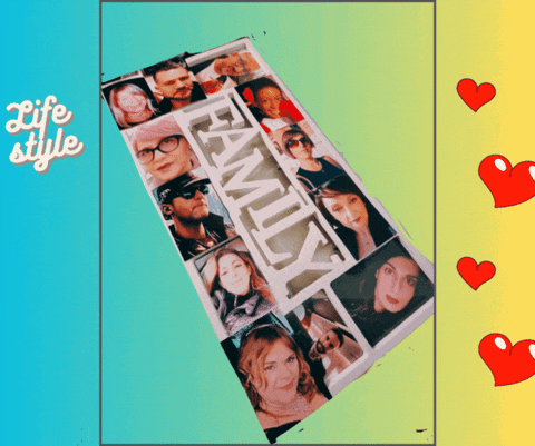 a collage of pictures with the word family written on it