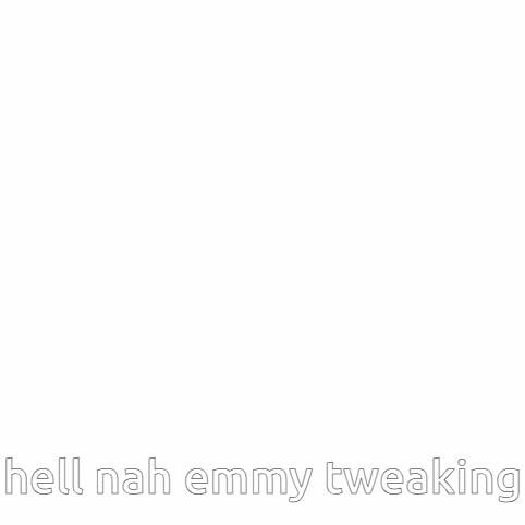 a cartoon character giving a thumbs up with the words hell nah emmy tweaking below him