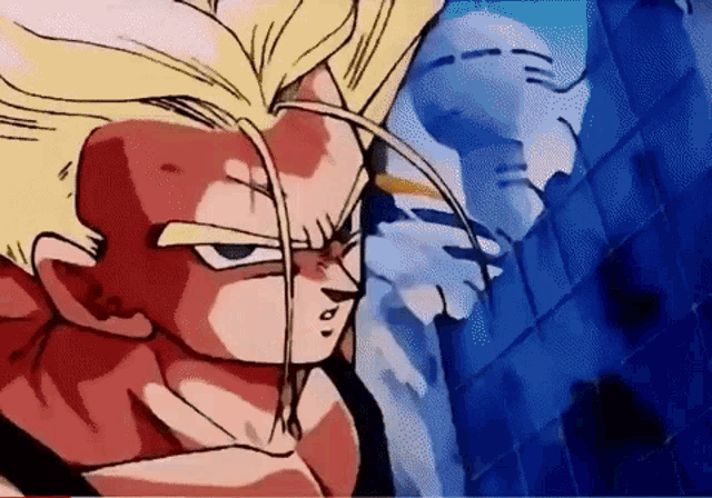 a close up of a cartoon character 's face