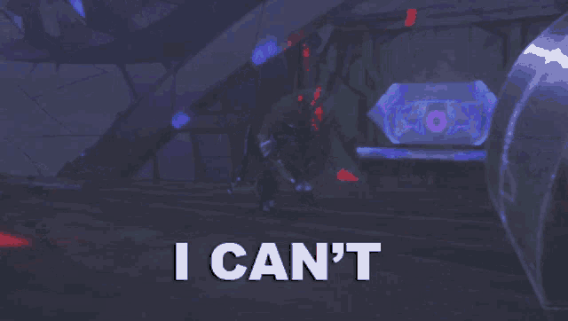 a video game scene with the words " i can 't " on the bottom