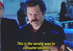 This Is The Wrong Way To Consume Alcohol Ron Swanson GIF - This Is The Wrong Way To Consume Alcohol Ron Swanson Parks And Recreation GIFs