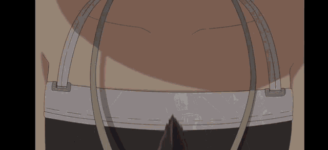 a close up of a person 's stomach with a few straps on it