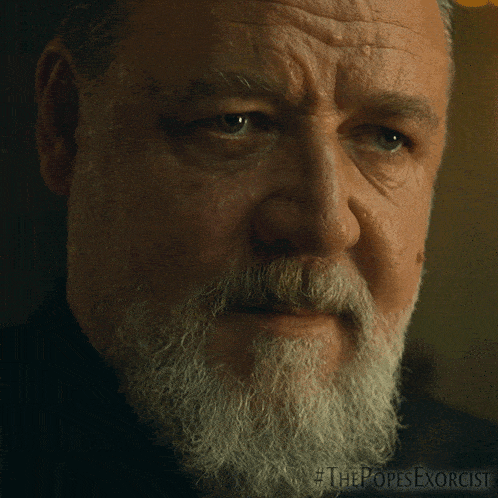 Serious Look Father Gabriele Amorth GIF - Serious Look Father Gabriele Amorth Russell Crowe GIFs