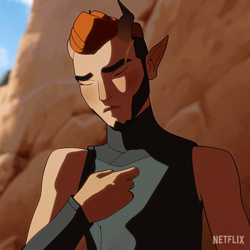 a cartoon of a man with horns and a netflix logo on the bottom