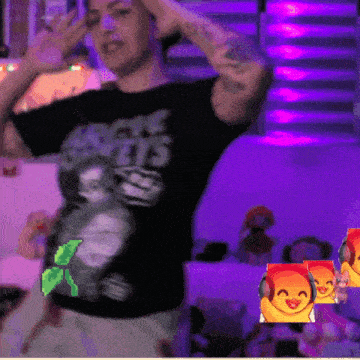 a person wearing a shirt that says rocket cats on it
