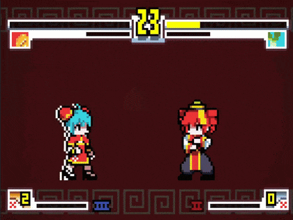 a video game with the number 23 on the top right