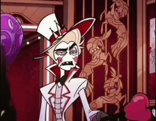 a cartoon character wearing a top hat and a suit