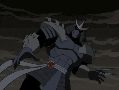 a cartoon of a samurai with a red circle around his waist