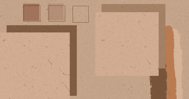 a brown background with a few squares in it