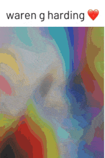 a picture of a colorful background with the words waren g harding above it