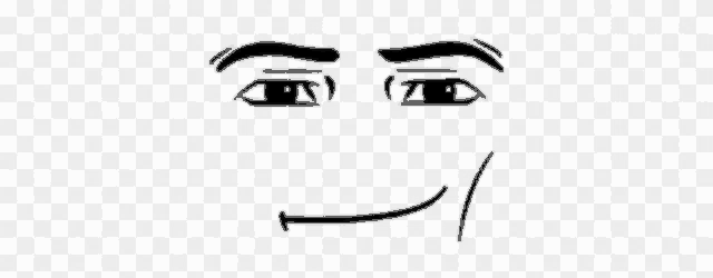 a black and white drawing of a man 's face with a smile on his face .