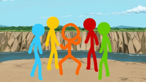 Group Hug Alan Becker GIF - Group Hug Alan Becker Animation GIFs